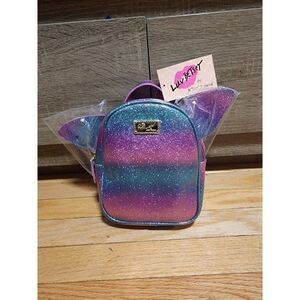 𝅺Betsey Johnson Glitter Mini Moveable Butterfly Wings Backpack